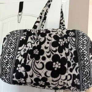 Vera Bradley Black & White Medium Duffel Bag....Barely Used